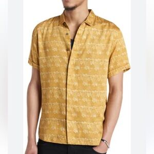 John Varvatos Loren Slim Fit Short Sleeve Button-Up Shirt